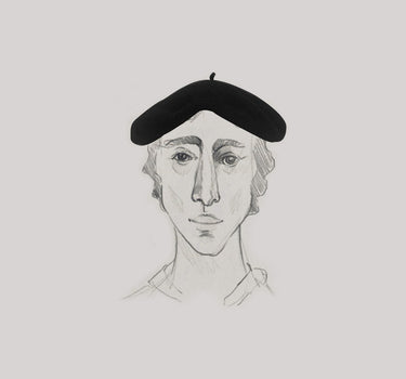 Béret baleinage cuir